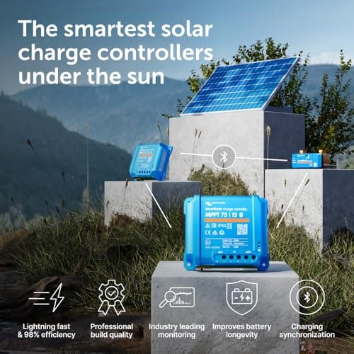 Victron Energy SmartSolar MPPT 75V 15 amp 12/24-Volt Solar Charge Controller (Bluetooth)