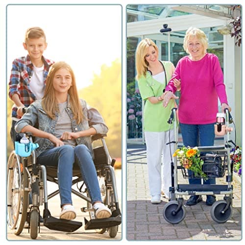 Suranew Universal Stroller Cup Holder, Adjustable Drink Holder with Phone Holder for Baby Stroller, Wheelchair, Walker, Bike, Scooter, Gifts for Family Member. — view 7