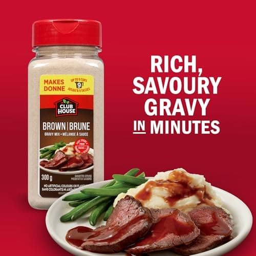 Club House Brown Gravy Mix, Ready in 5 Minutes, Makes Up To 9 Cups, Easy Store & Pour, No Artificial Colours or Flavours, 300 g — view 4