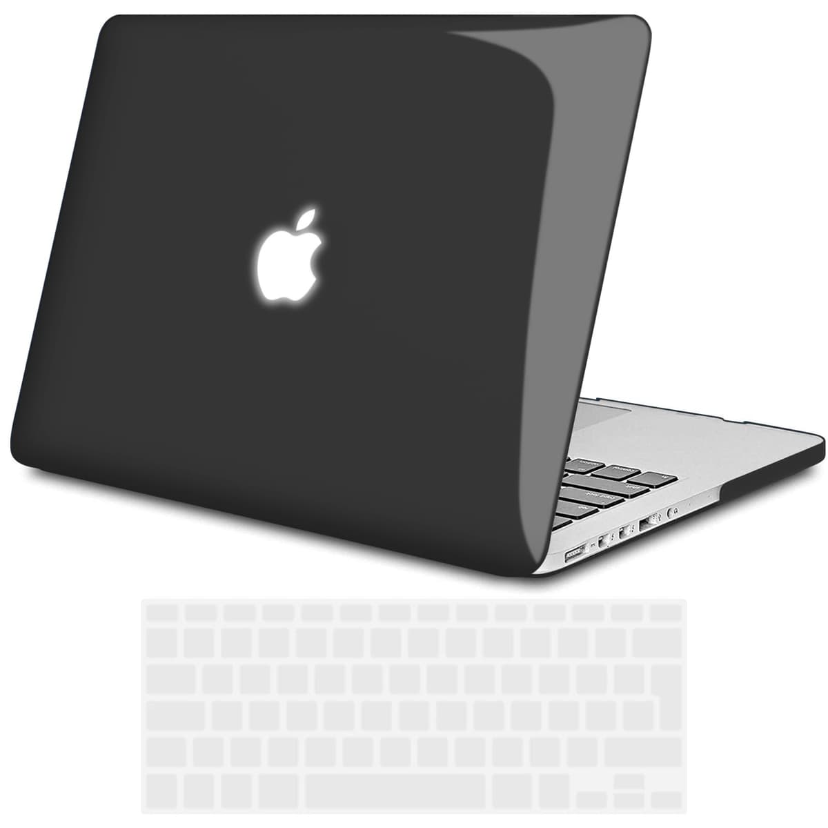 TECOOL Case compatible with MacBook Air M1 & MacBook Air 13 inch Retina 2020 2019 2018 (A2337 A2179 A1932), Plastic Snap On Hard Shell Cover & UK EU Keyboard Protector, Crystal Clear (Glossy) — view 30