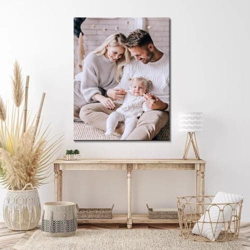 Canvas Prints with Your Photos, Ship Next Day Personalized Wall Art for Home Decor, Perfect Custom Photo Gifts for Wedding, Birthday, Family & Friends - Ready to Hang Canvas Pictures Framed 8x10 — view 2