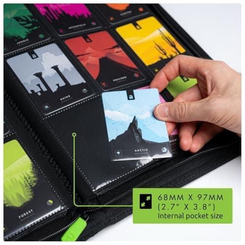Vault X 9 Pocket Zip Binder, 360 Cards, Exo-Tec Material, 20 Side-Loading Pages (Black) — view 4