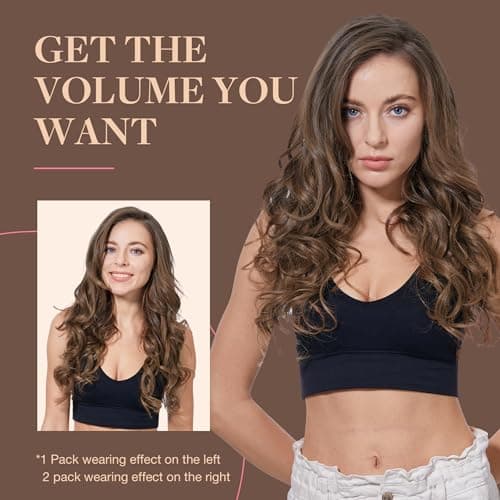 GOO GOO Clip in Hair Extensions Human Hair, 12inch 85g 7Pcs, #4A Chocolate Brown, Hair extensions for women, Human Hair Extensions Clip in — view 5