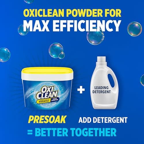 OxiClean All-Purpose Stain Remover Powder for Household, Laundry, Carpet, and Upholstery - Colour Safe, Chlorine Bleach Free, 1.36 kg — view 4