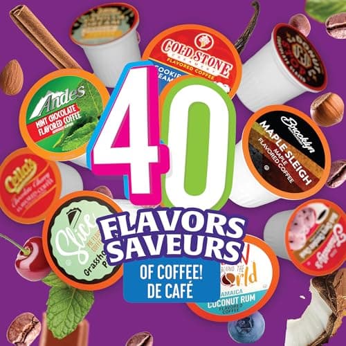 Two Rivers Coffee Flavored Coffee Pods Compatible with Keurig K Cup Brewers, Assorted Flavored Coffee, 40 Count — view 2
