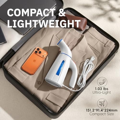 OGHom Steamer for Clothes, Handheld Clothing Steamer for Garment, 240ml Big Capacity 700W Portable Travel Steam Iron (Only for 120V) — view 2