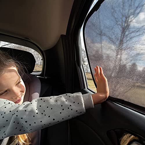 Enovoe 2 Pack Car Window Shades for Baby - 21"x14" Sun Shade Blocker, Cling - Glare Shield and UV Rays Protection for Your Child - Side Window Screens for SUV- Mesh Windows Shades for Cars — view 4