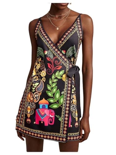Women Spring Dresses 2026 Flowy Outdoor Cocktail Sleeveless Spring Vacation Floral Dress Beach Cotton Formal Cozy Summer Party Boho Sundresses Evening Robe ETE Pour Femme Voyage S
