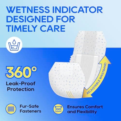 HONEY CARE All-Absorb A27 Male Dog Wrap, 50 Count, Extra Small — view 9