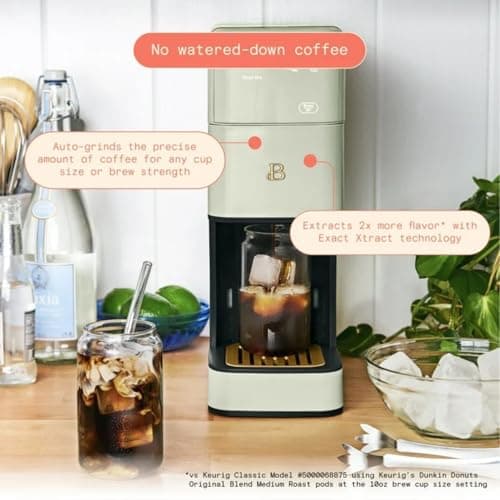 Programmable Single Serve Coffee Maker with Integrated Burr Grinder, Touch Controls, Fresh Custom Brew, Compact Design, Easy to Use — view 3