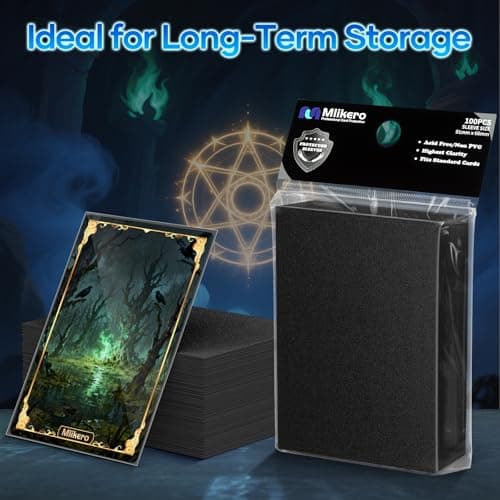 500 Counts Black Card Sleeves, Matte Card Sleeves Deck Card Protectors, Trading Card Sleeves Fit for MTG, Baseball Cards, Sports Cards, Game Cards — view 5