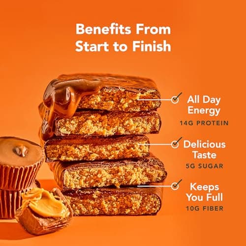 ALOHA Organic Plant Based Protein Bars - Peanut Butter Cup Bar - 12 Bars, Vegan, Low Sugar, Gluten-Free, Low Carb, Non-GMO, No Stevia, No Erythritol — view 4