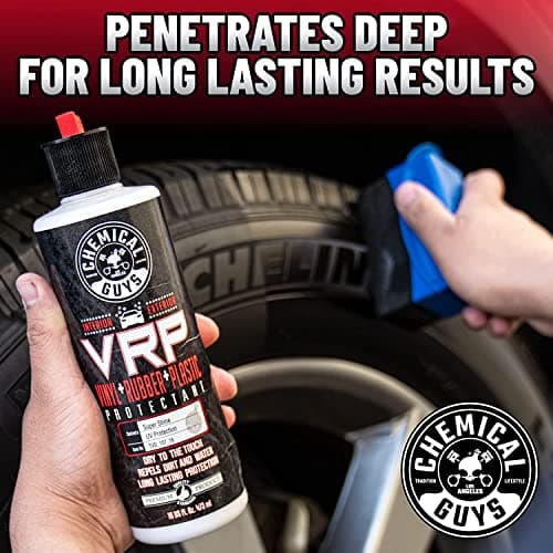 Chemical Guys VRP Protectant & WonderWave Applicators Kit - 16 oz Vinyl, Rubber, and Plastic Dressing with Foam Applicators - Restores Your Car's Interior & Exterior Surfaces — view 2