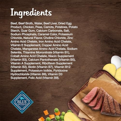 Blue Buffalo Blue’s Stew Hearty Beef Stew, Natural Grain Free Wet Dog Food with Real Beef, Peas, Carrots, & Potatoes in Thick Savory Gravy, Natural Ingredients, 12.5-oz Cans (12 Count) — view 4