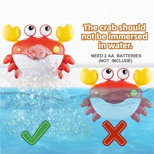 Baby Bath Toys for Toddlers, Crab Bath Bubble Maker with 12 Songs, 3 Pack Wind-up Poor Toys for Kid, Bathtub Toys As Birthday for Boys Girls — view 5