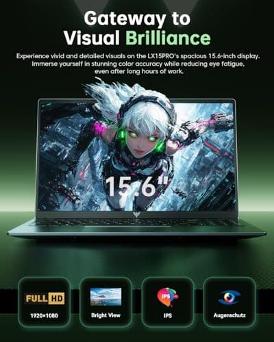 MALLRACE 2026 Laptop with AMD Ryzen 7430U Processor(Up to 4.3GHZ),ΑMD Radeon Graphics,16GB DDR4 RAM 512GB SSD,WiFi 6,15.6 inch IPS Display,Type-C,Micro SD,Webcam,Windows 11 Slim Laptop Computers — view 4