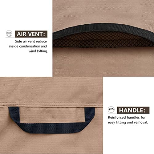 ULTCOVER Waterproof Square Air Conditioner Cover for Outside AC Units Size Upto 24W x 24D x 22H inch — view 3
