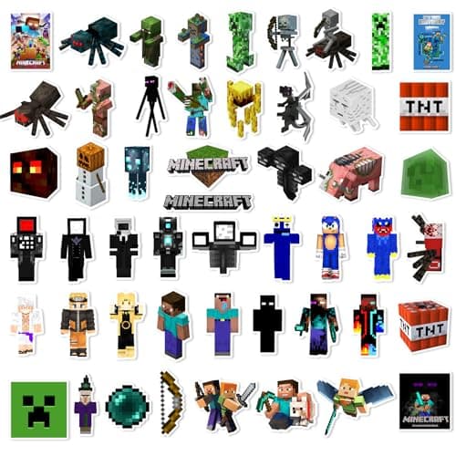 100 Pcs Game Pixel Theme Stickers, Cartoon Cute Stickers, Suitable for Phones, Bottles, Guitar, Laptops, Luggage and More. DIY Your own Gift Decorations to Present to Your Loved Ones. — view 2