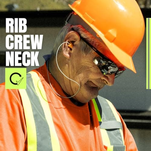 Pioneer Hi Vis Safety Shirt - Lightweight Moisture-Wicking Work T-Shirt With Reflective Tape - Class 2 - Orange — view 4