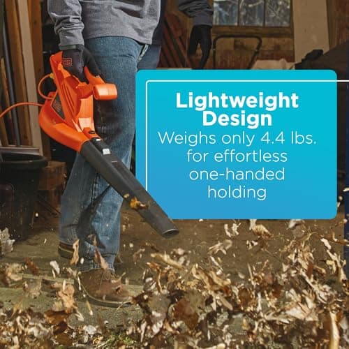 BLACK+DECKER Electric Leaf Blower, 7-Amp (LB700) — view 4