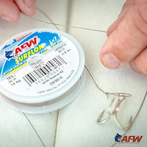 American Fishing Wire Surflon Nylon Coated 1x7 Stainless Steel Leader Wire, Black, 100-Feet/30-Pound — view 4