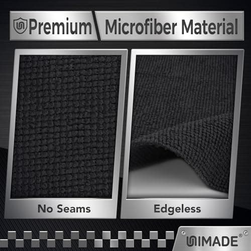 UNIMADE Microfiber Cleaning Cloth, 24 Pack Reusable Microfiber Towels for Cars Lint Free Cleaning Shop Towel Rags for Home Kitchen Automotive Bar Mechanic Restaurant Garage, 11"x 12", Black