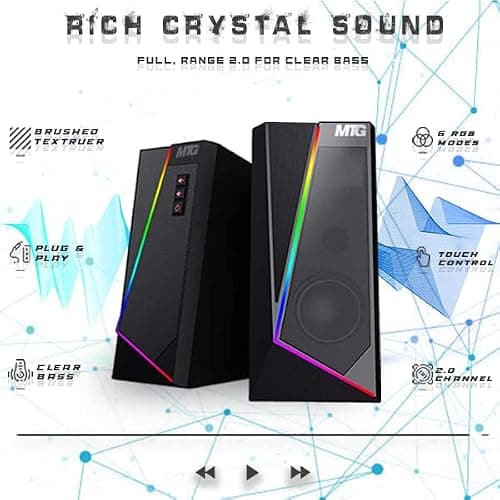 TechMagnet Computer Desktop PC, Core i7, Siwa 8, 16GB RAM, 128GB SSD, Dual 27 Inch Monitor, RGB Keyboard Mouse, XL Cheatsheet Desk Pad, RGB Speaker with Webcam, WiFi, Win 11 (Renewed) — view 7
