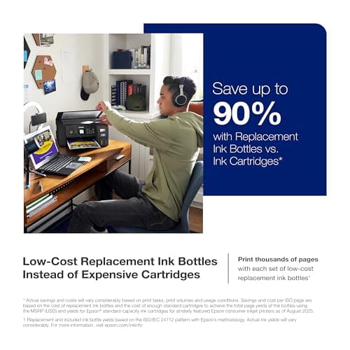Epson EcoTank ET-2800 Wireless Color All-in-One Cartridge-Free Supertank with Scan and Copy, The Ideal Basic Home Printer - Black — view 2