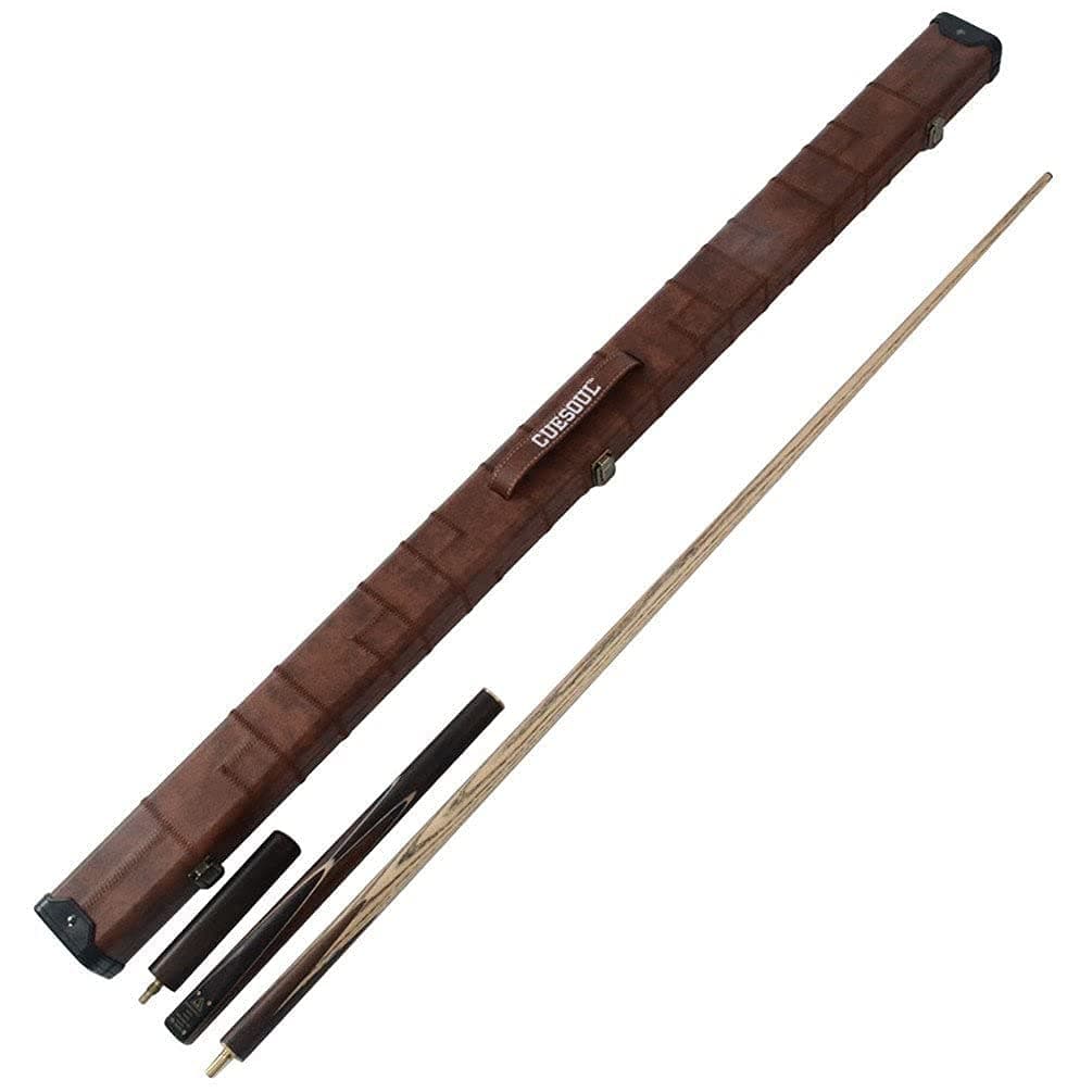 CUESOUL Taco de Snooker Clásico Artesanal 57 Inches 18 oz de Palo de Rosa con Unión 3/4 - Estuche Protector de Cuero Sintético, Culata de Palo de Rosa, Punta 9,5 mm Juego de Tacos de Snooker — view 2