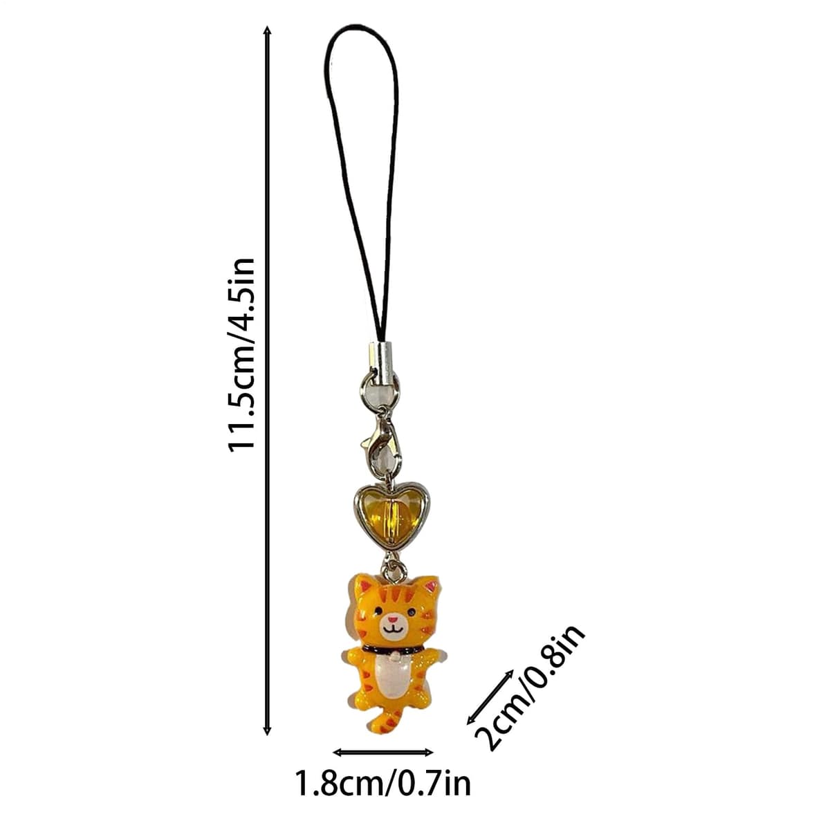 Eventerde Mobile Phone Charm, Lanyard with Pendant, Anti-Lost Cat Decoration, Stylish Accessory for Bags, Keys, Mobile Phone, Children, Adults — view 5