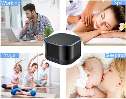 Magicteam Sound White Noise Machine with 20 Non Looping Natural Soothing Sounds and Memory Function 32 Levels of Volume Powered by AC or USB and Sleep Sound Timer Therapy for Baby Kids Adults — view 5
