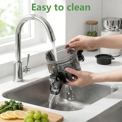 Juicer Machines, Cold Press Juicer with 5.3" Extra Large Feed Chute & Powerful AC Motor, Fits Whole Fruits & Vegetables, High Juice Yield, BPA-Free, Includes Extra Replacement Juicer Strainer — view 4