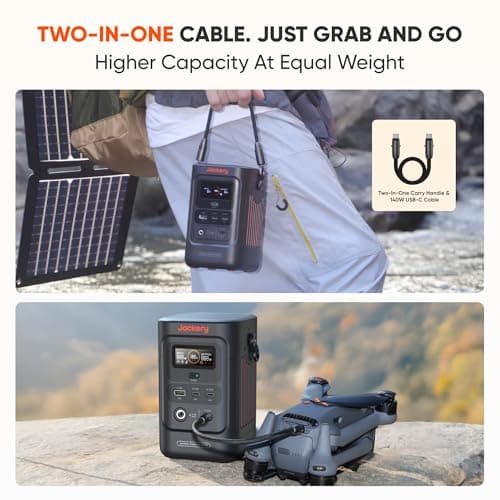 Jackery Explorer 240D Power Bank (80,000mAh), LiFePO4 Battery 256Wh Portable Power Station, USB-C Cable Included,200W DC Output,1-Hour Fast Charging, Compact for Outdoor Camping, Travel, Emergencies — view 4