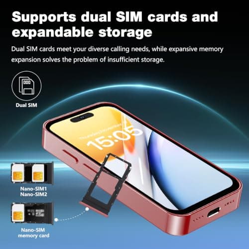 Pdfbenli Mini Phone for Kids, Unlocked Kid Phone, 3.7 HD Touch Screen, 3GB+32GB, 4G, Dual SIM, Face ID, Android 10.0, GPS, Kids Smart Phone (Pink) — view 5