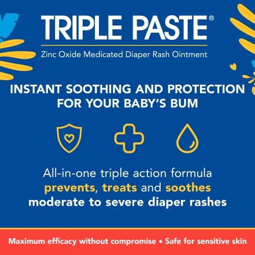 Triple Paste 3X Max Strength Diaper Rash Ointment, 40% Zinc Oxide, 6 oz — view 5
