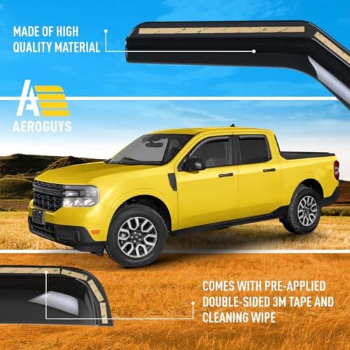 Extra Durable Window Deflectors in-Channel Window Visors Rain Guards Fit for Ford Maverick 2022-2026, Sun Visors, Wind Vent for Shades, Exterior Car Accessories - 4 pcs. AG0792 — view 5
