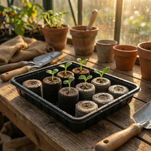 J PLUS T 42mm Peat Pellets - Authentic Jiffy-7 Source Seed Starter Plugs - Compressed Canadian Sphagnum Peat Moss Soil for Germination - Larger Size for Vegetables, Flowers & Herbs (50 Count) — view 5