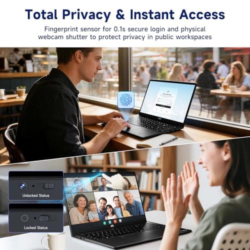 NIMO 15.6" FHD Business Laptop Computer, Quad-Core Processor(Beats i3-1115G4), Laptop 4GB RAM 128GB SSD with Backlit Keyboard Fingerprint 65W PD Fast Charging, Student Laptop for College School — view 4