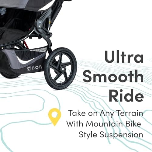 BOB Gear Revolution Flex 3.0 Duallie Jogging Stroller — Graphite Black — view 7