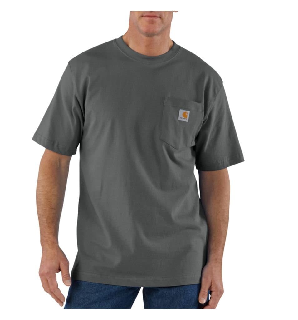 Carhartt Mens Loose Fit Heavyweight Short-Sleeve Pocket T-Shirt (Also Available in Big & Tall) CloseoutWork Utility T-Shirt — view 85
