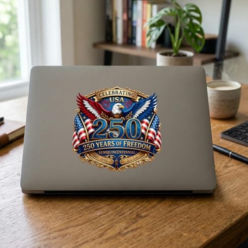 2pcs USA 250th Anniversary Car Decals - 1776-2026 Patriotic Bumper Stickers, 250 Years Vehicle Window Decal, Vinyl Material, Waterproof — view 4