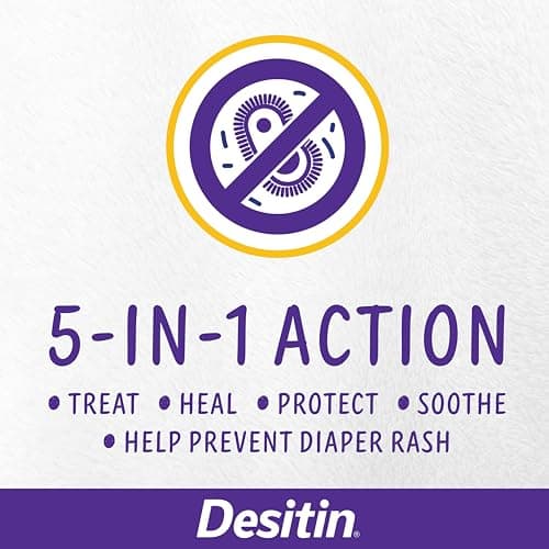 Desitin Maximum Strength Paste, 40% Zinc Oxide Paste, Diaper Rash Healing Ointment for Immediate Relief, Dermatologist Pediatrician Tested, Helps Heal Diaper Rash, Protects Up to 12 Hours, 4.8 Oz Tube — view 3