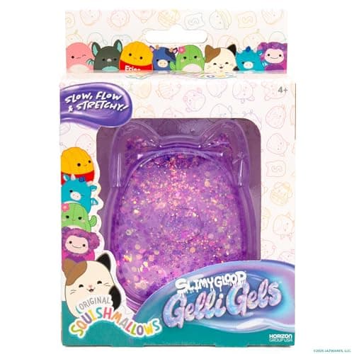 Original Squishmallows™ SLIMYGLOOP Purple Gelli Gels, Slow Rising Sensory Squeeze Toy with Glitter, Gel Filled Fidget Toys — view 6