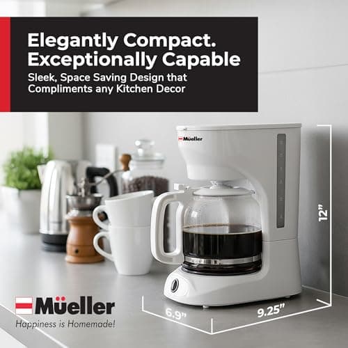 MUELLER HOME 12-Cup White Coffee Maker — view 6