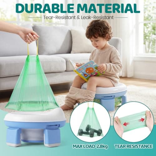 Orzbow Disposable Potty Liners with Drawstring, 18 x 20 inches, 90 Count — view 3