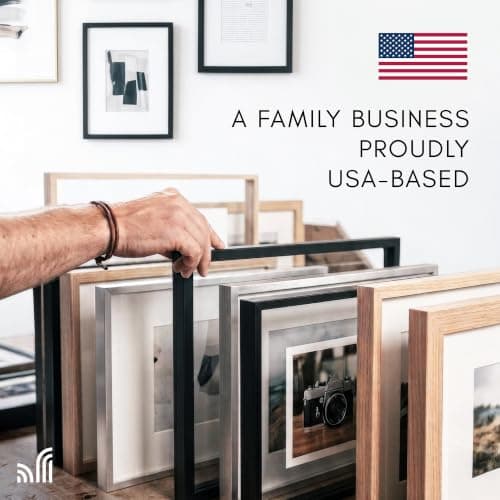 Americanflat 16x20 Picture Frame with Polished Plexiglass - Streamline Collection - Thin Border Picture Frame for Wall Display - Hanging Hardware Included - Black — view 6