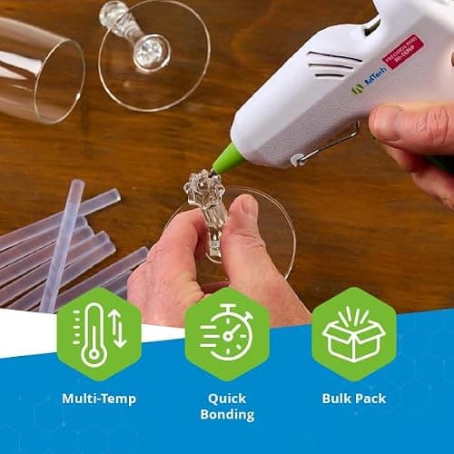 AdTech Hot Glue Sticks, 4 Inch Mini Size, Clear (550 Sticks) | Multi-Temperature, Quick Bonding for Crafting, DIY & School Projects | Fits Mini Glue Guns | Made in the USA — view 2