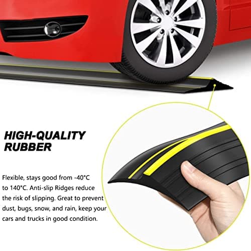Jin&Bao Universal Garage Door Threshold Seal Strip 20FT Kit, Bottom Waterproof Rubber Weather Stripping Replacement（Gray, 2 Adhesive）