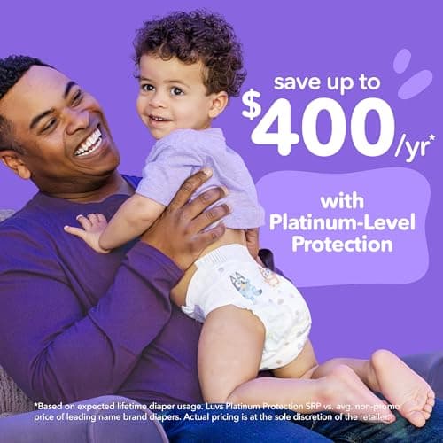 Luvs Size 1 Baby Diapers, Platinum Protection Bluey Diapers for Day & Night,Size 1 (8-14 lb), 116 Count — view 2