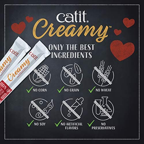 Catit Creamy Lickable Cat Treats, Assorted Flavors, 12 Tubes